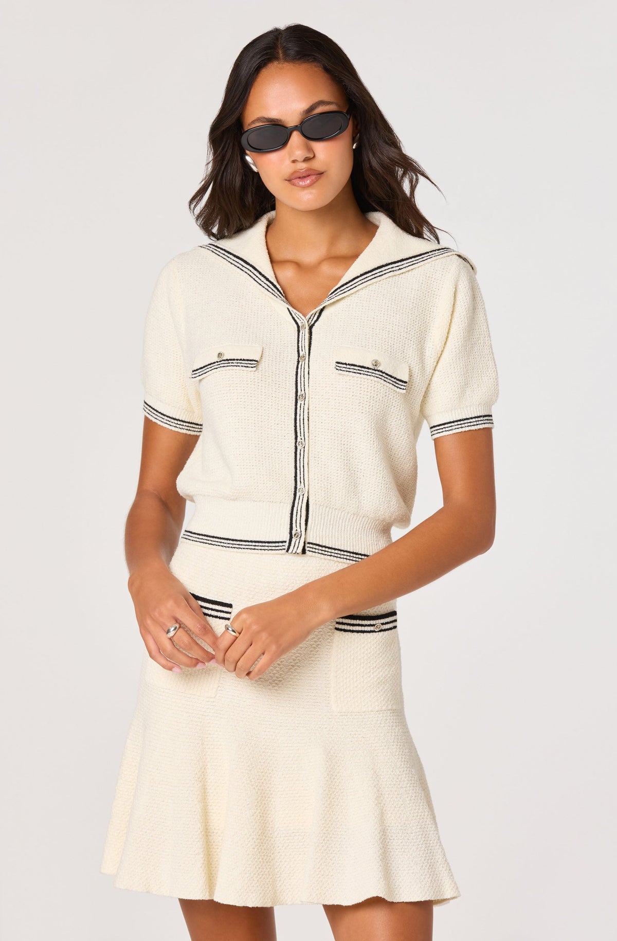 Dynasty Terry Knit Sailor Cardigan