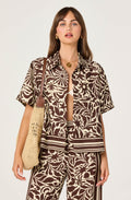 Logan Boxy Button-Up Collared Top
