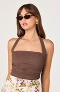 Tate Knit Ruched Halter Top