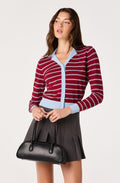 Flavia Striped Collared Cardigan