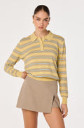 Dora Striped Polo Sweater