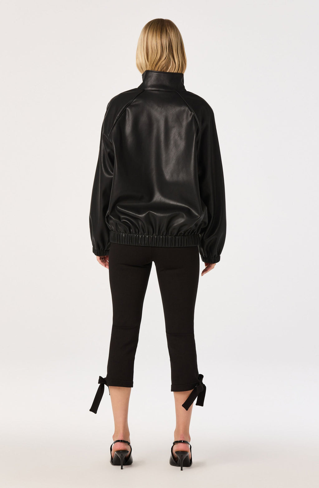 Shayna Faux Leather Bomber Jacket
