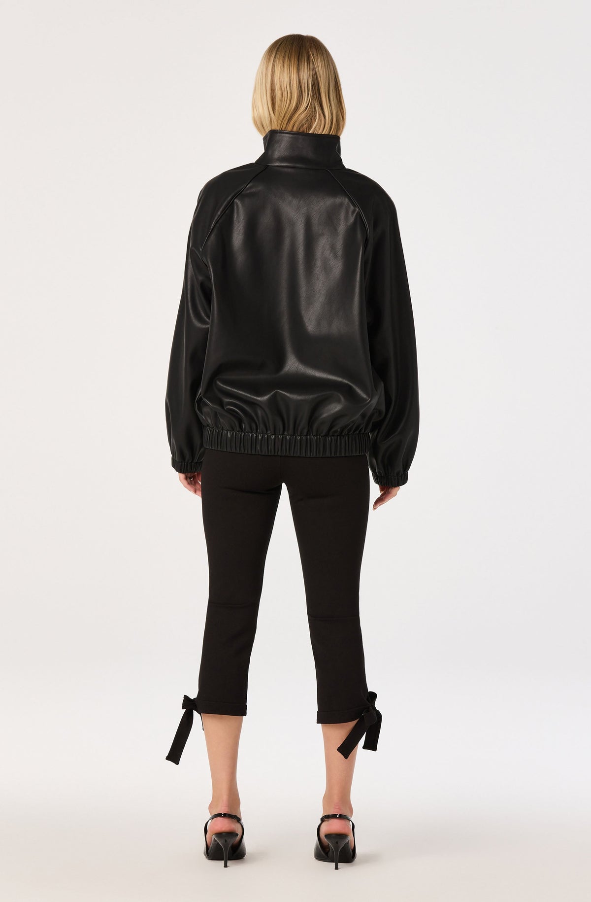 Shayna Faux Leather Bomber Jacket