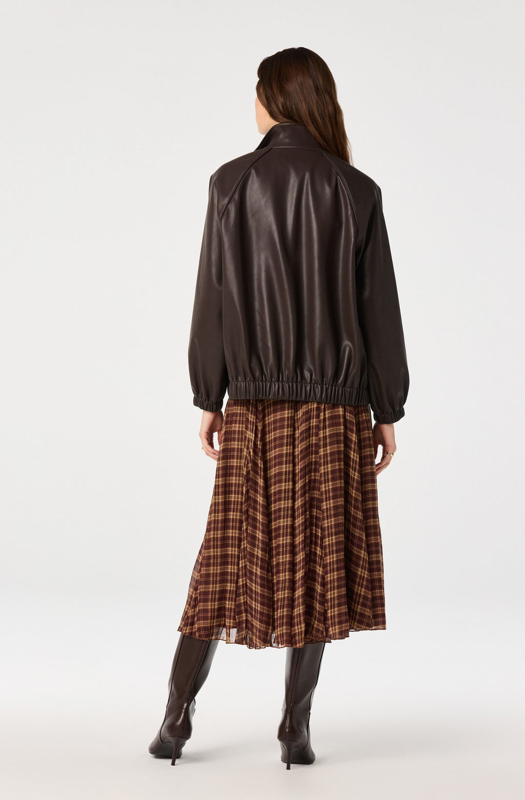 Shayna Faux Leather Bomber Jacket