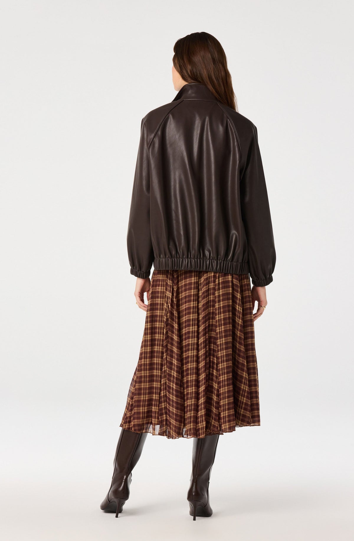 Shayna Faux Leather Bomber Jacket