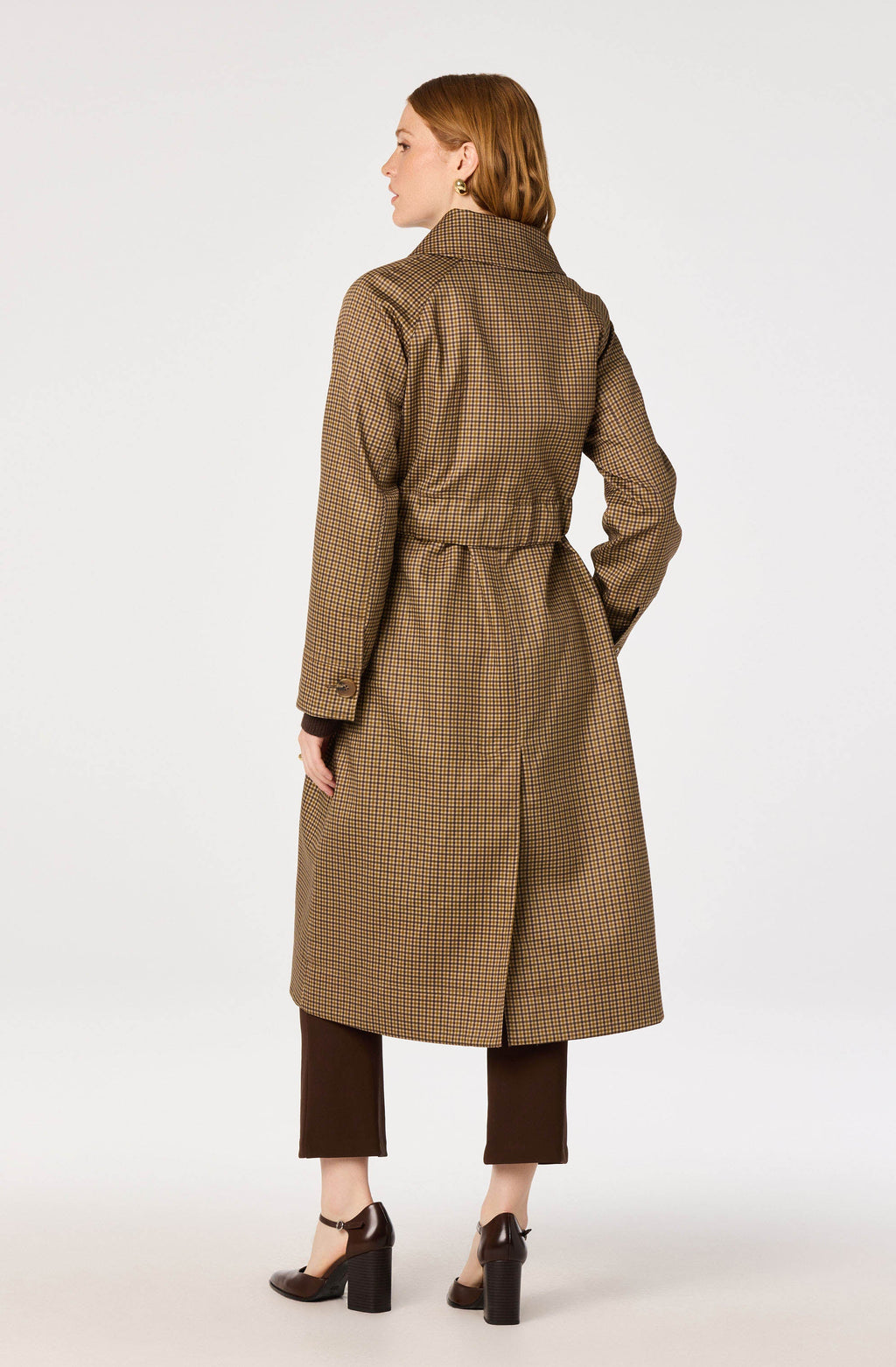 Heaven Plaid Belted Trench Coat
