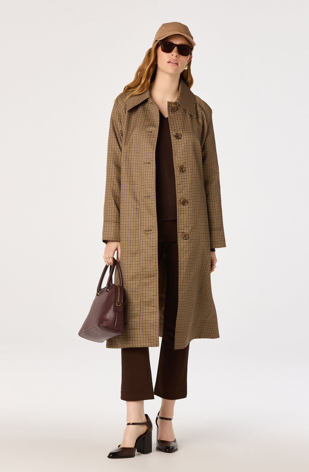 Heaven Plaid Belted Trench Coat