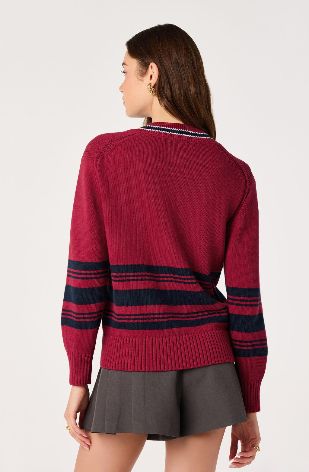 Rocio Striped V-Neck Sweater