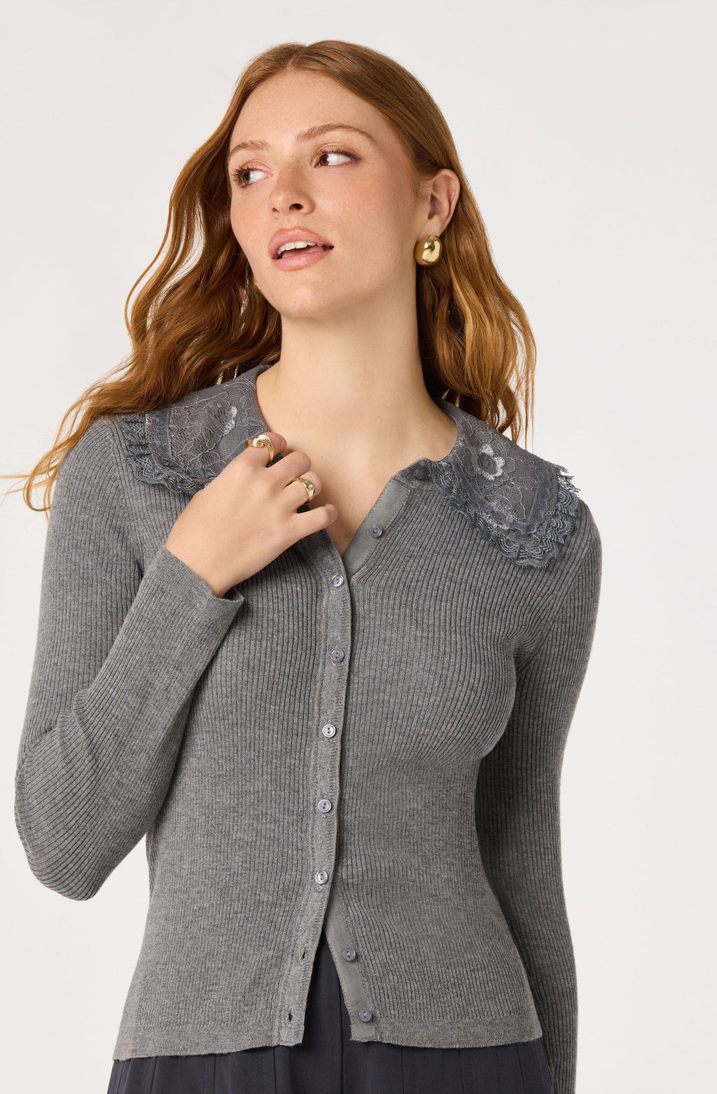 Sonya Lace Collar Cardigan