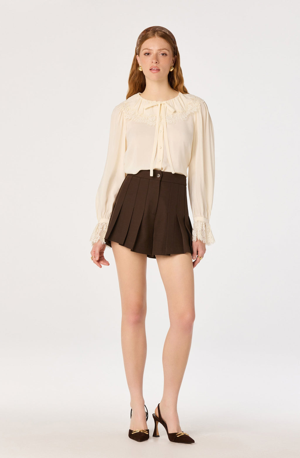 Emberly Lace Trim Blouse