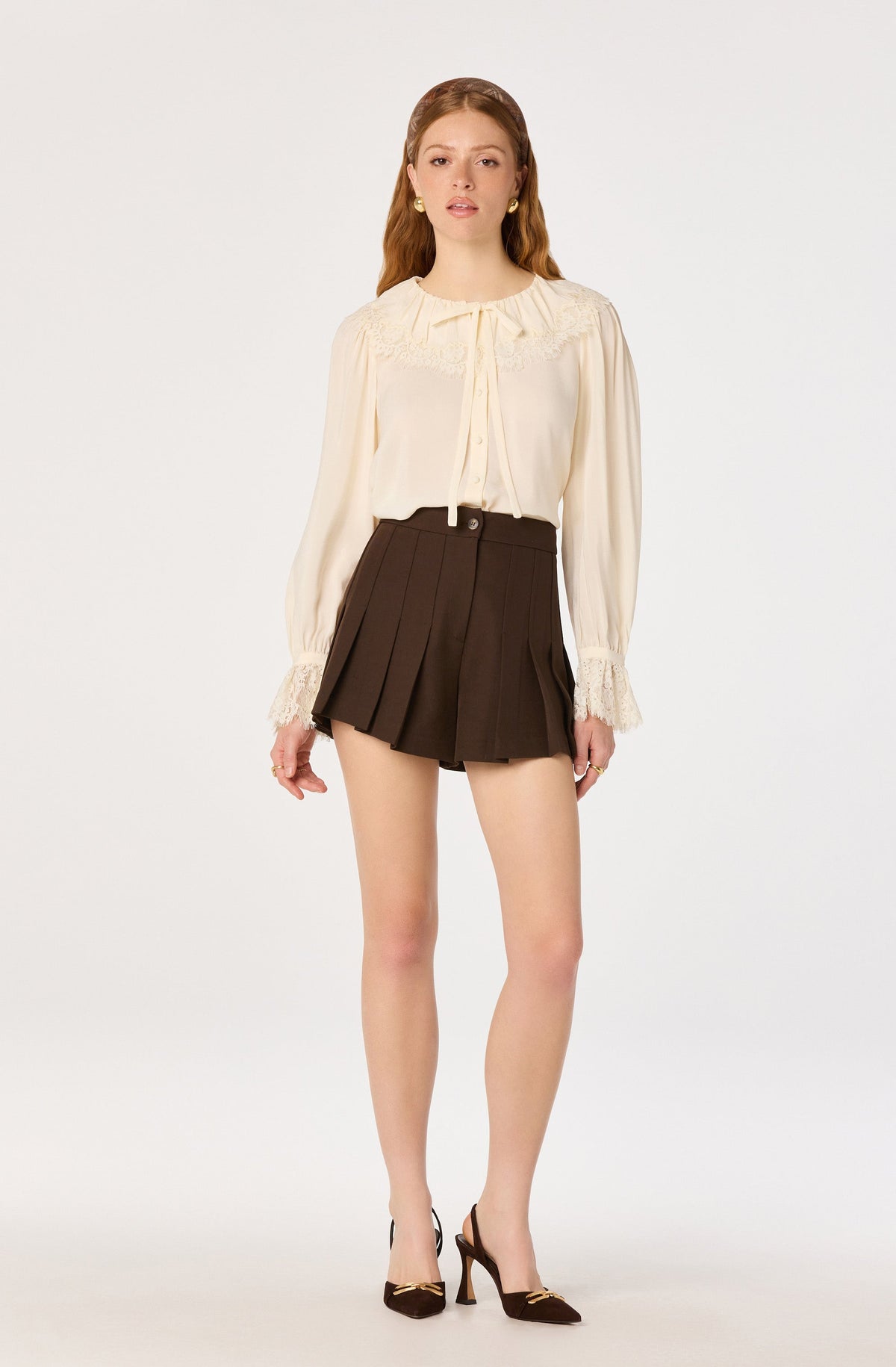 Emberly Lace Trim Blouse
