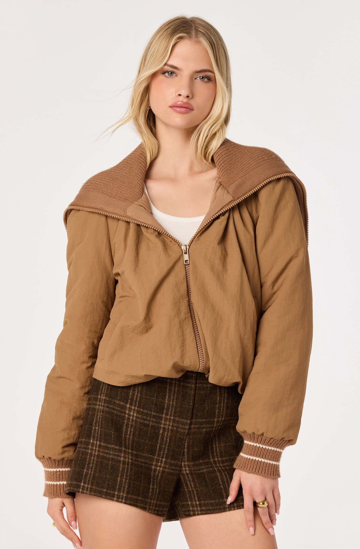 Casey Sailor Collar Puffer Jacket