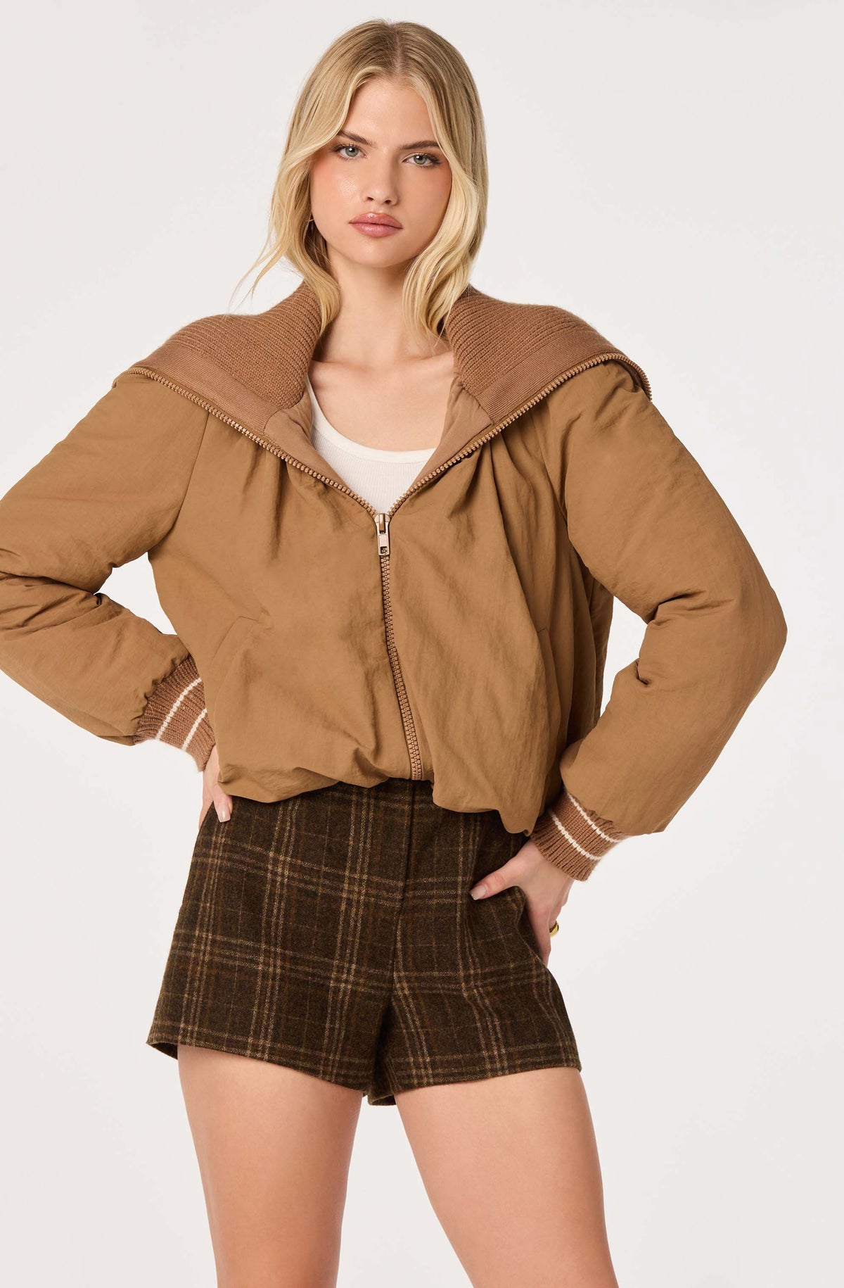 Casey Sailor Collar Puffer Jacket