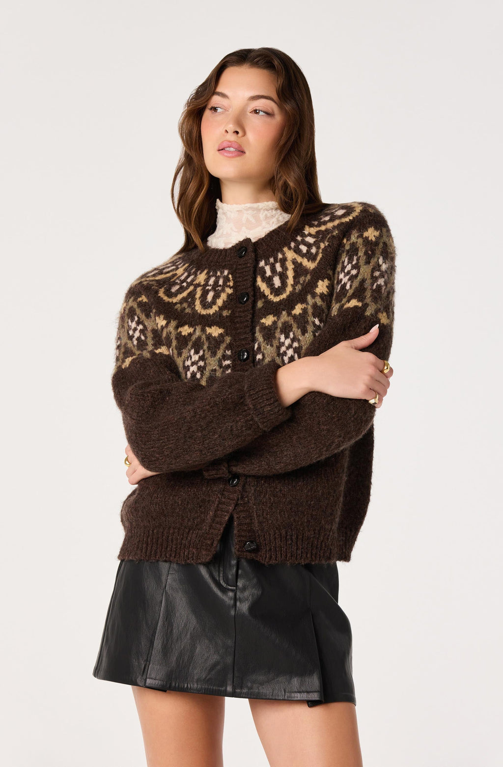 Irene Fair Isle Oversized Cardigan