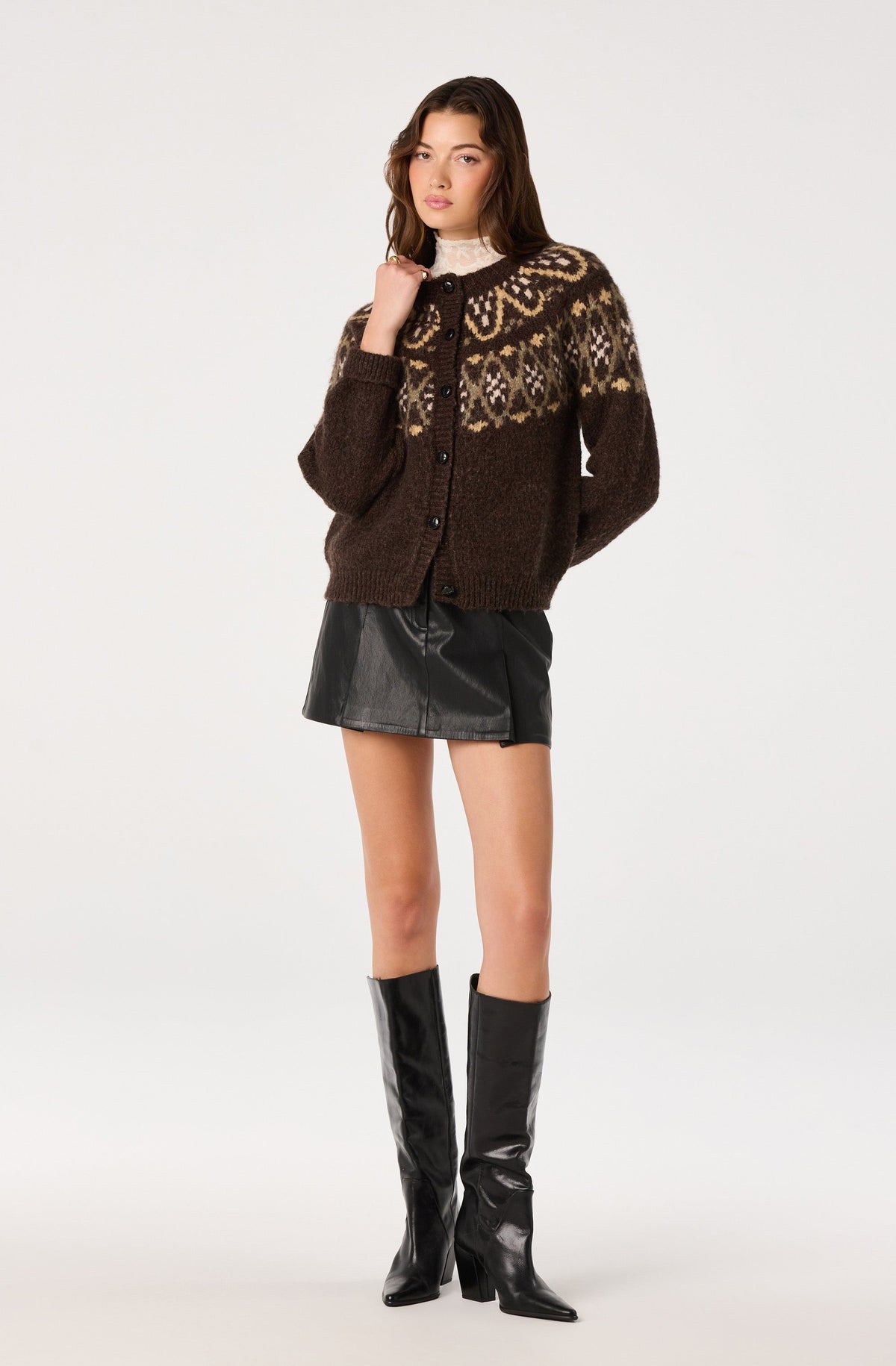 Irene Fair Isle Oversized Cardigan