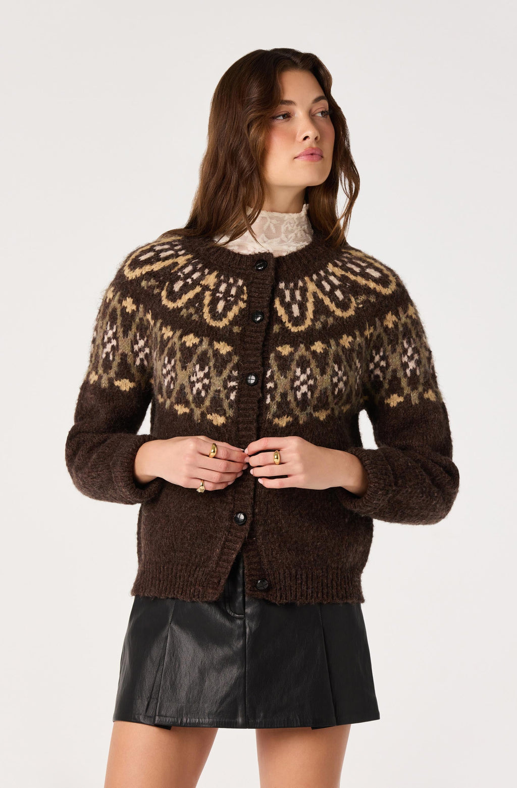 Irene Fair Isle Oversized Cardigan