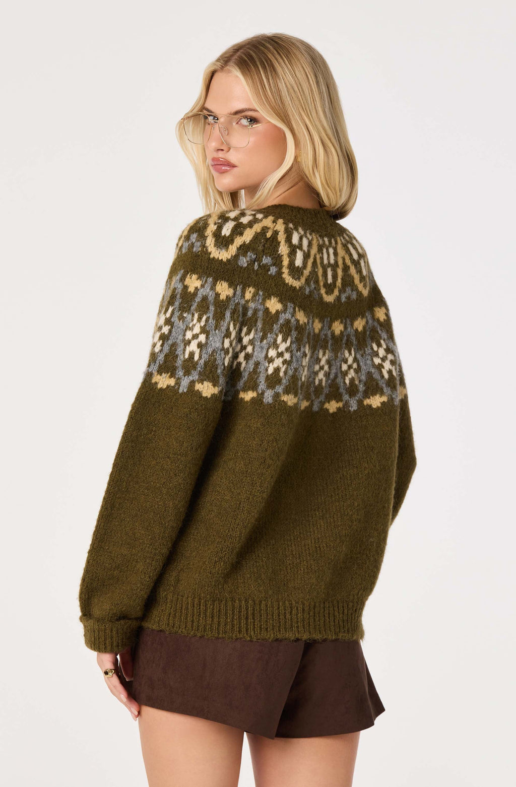 Irene Fair Isle Oversized Cardigan