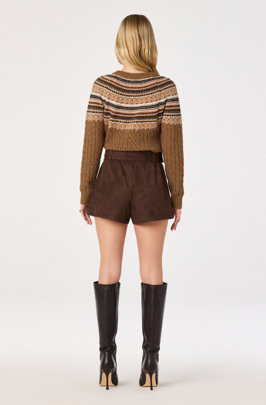 Daria Fair Isle Cable Knit Sweater
