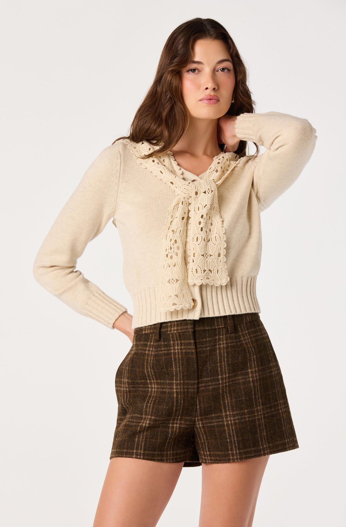 Rosabell Lace Sailor Collar Cardigan
