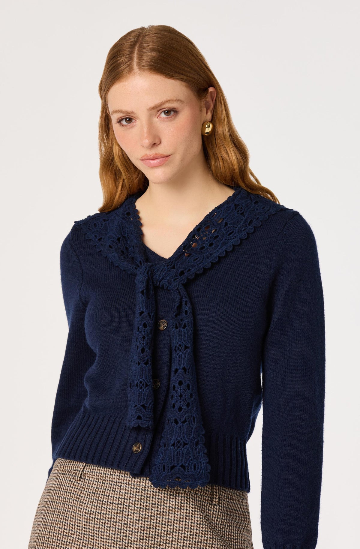Rosabell Lace Sailor Collar Cardigan