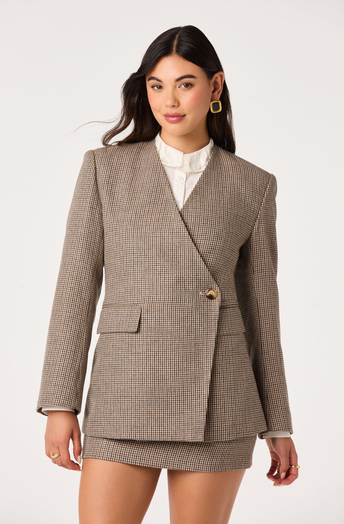 Arielle Plaid Twill Blazer