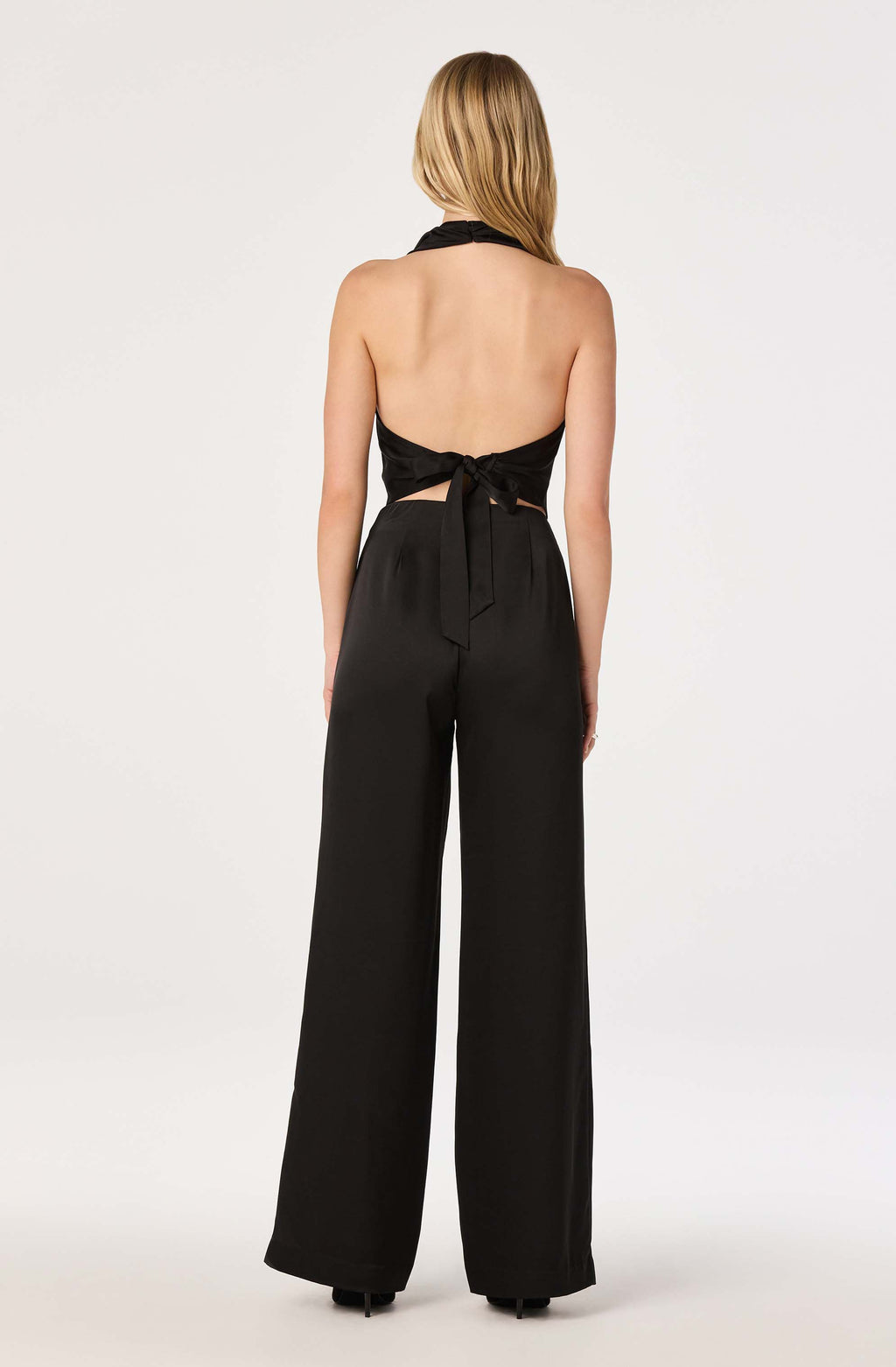 Ivana Satin Cowl Halter Top