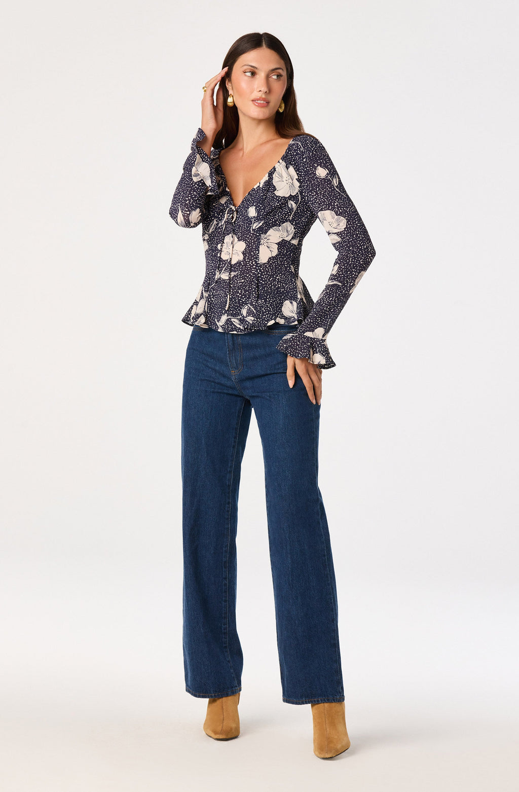Rosalie Floral V-Neck Blouse