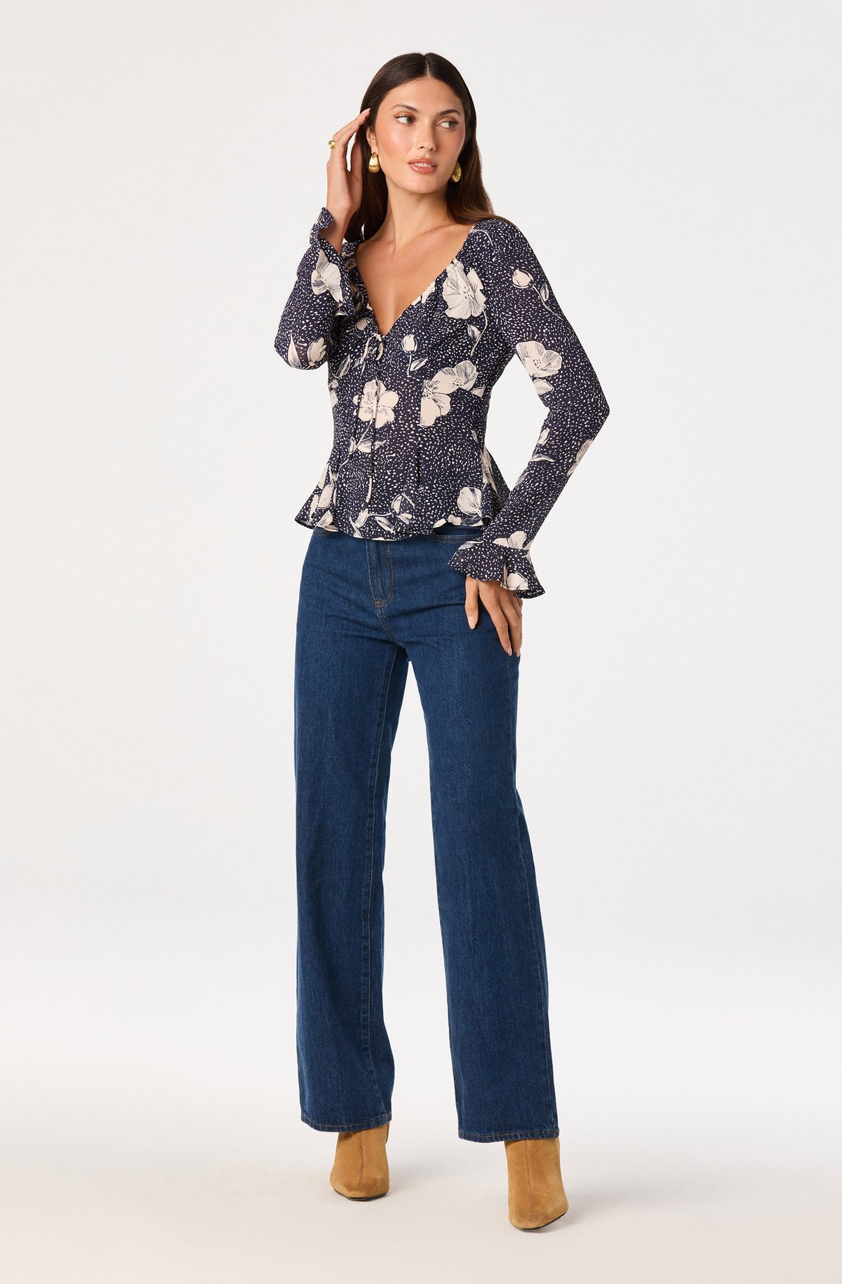 Rosalie Floral V-Neck Blouse