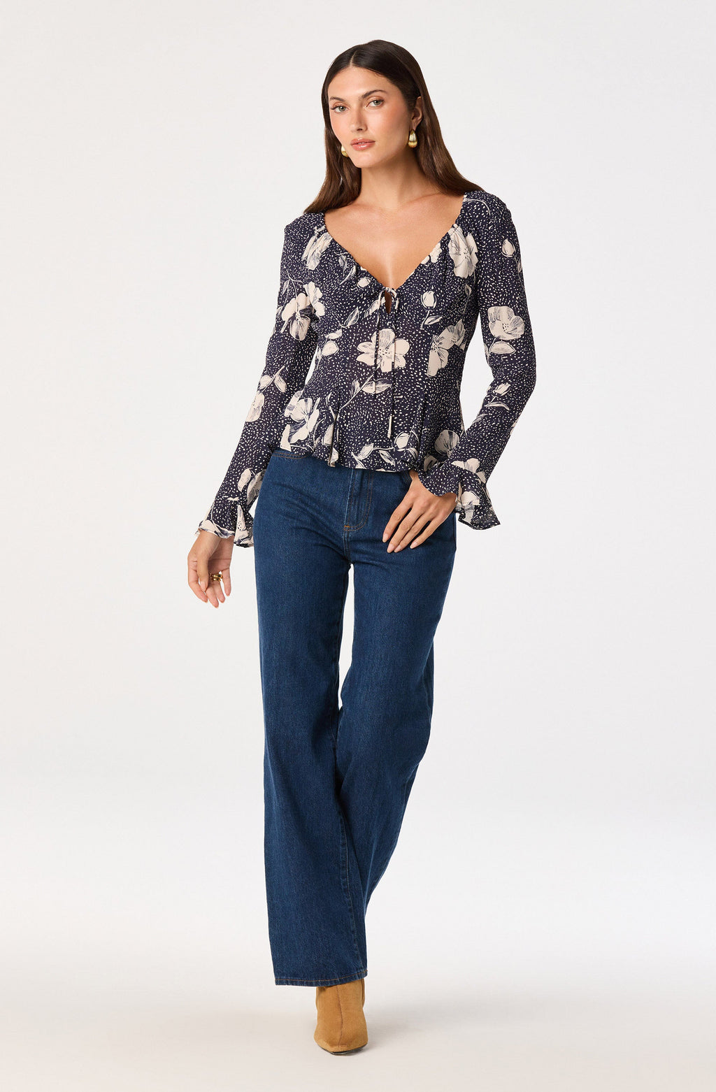Rosalie Floral V-Neck Blouse
