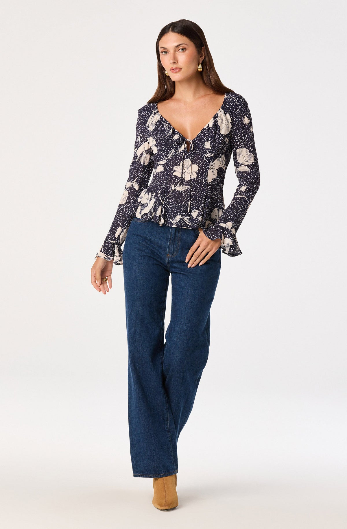 Rosalie Floral V-Neck Blouse