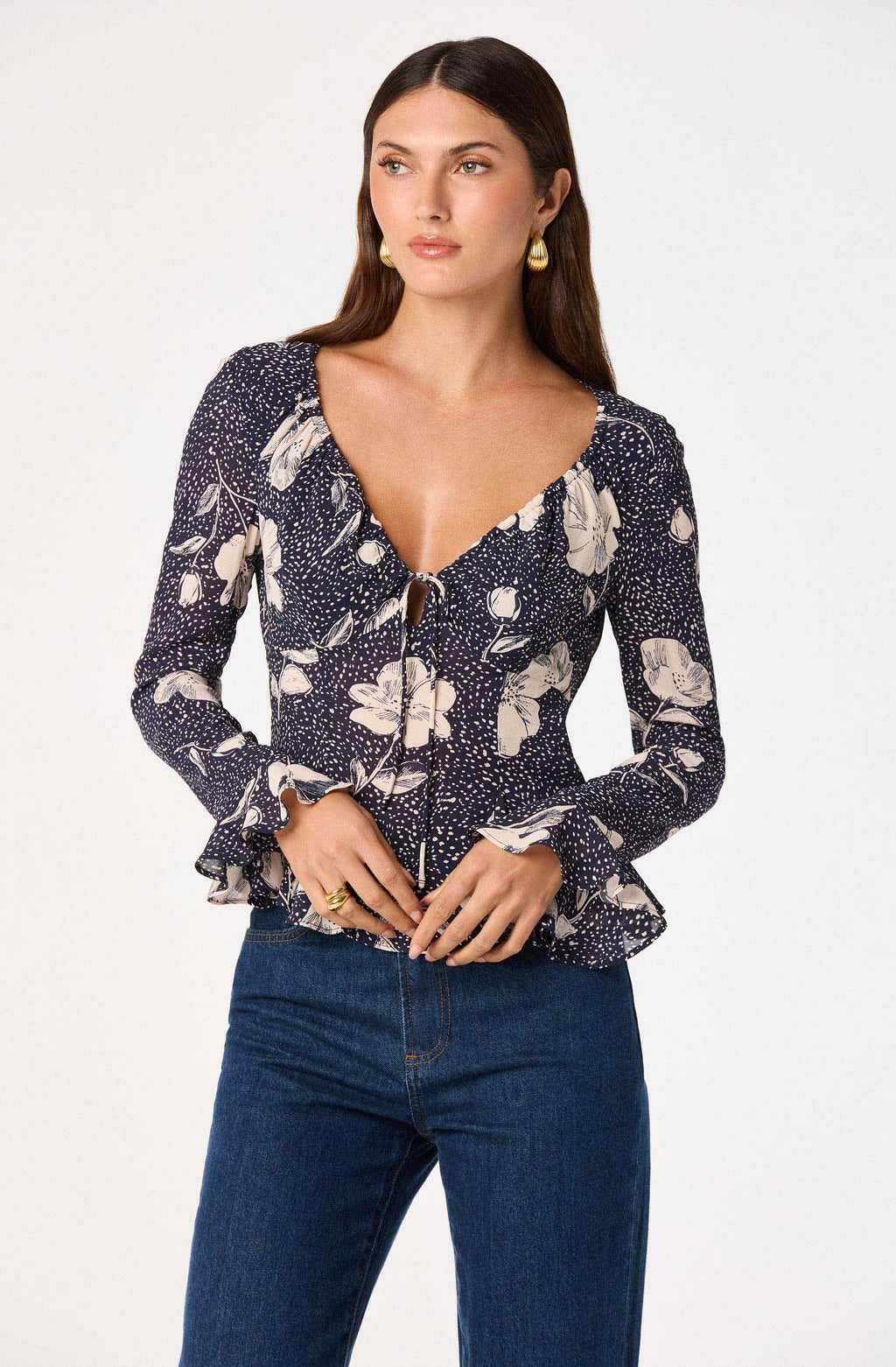 Rosalie Floral V-Neck Blouse