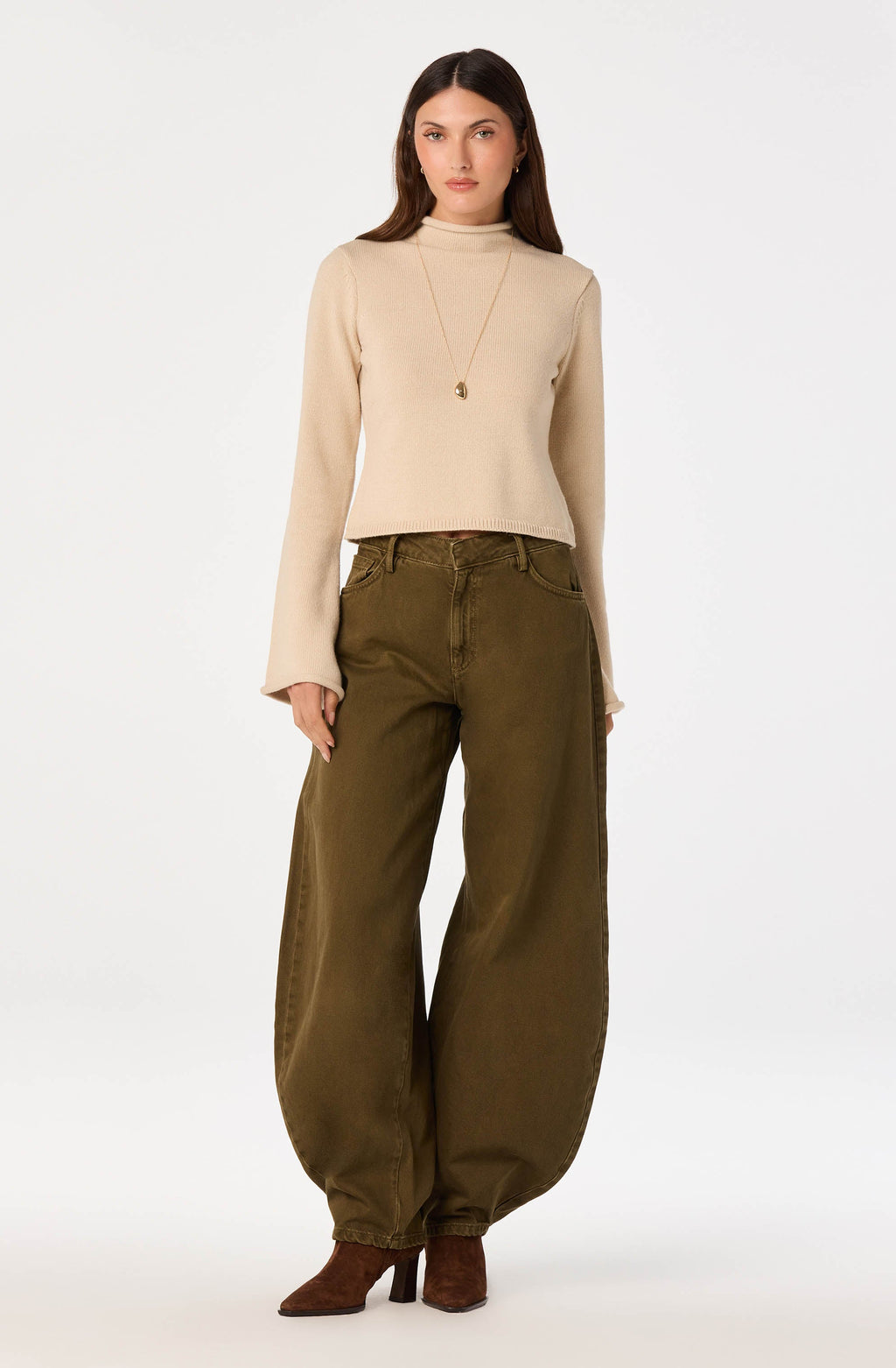 May Bell Sleeve Mock Neck Sweater
