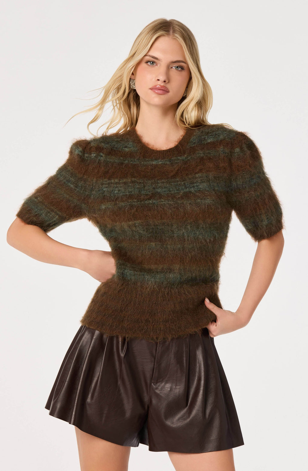 Jean Brushed Knit Striped Sweater