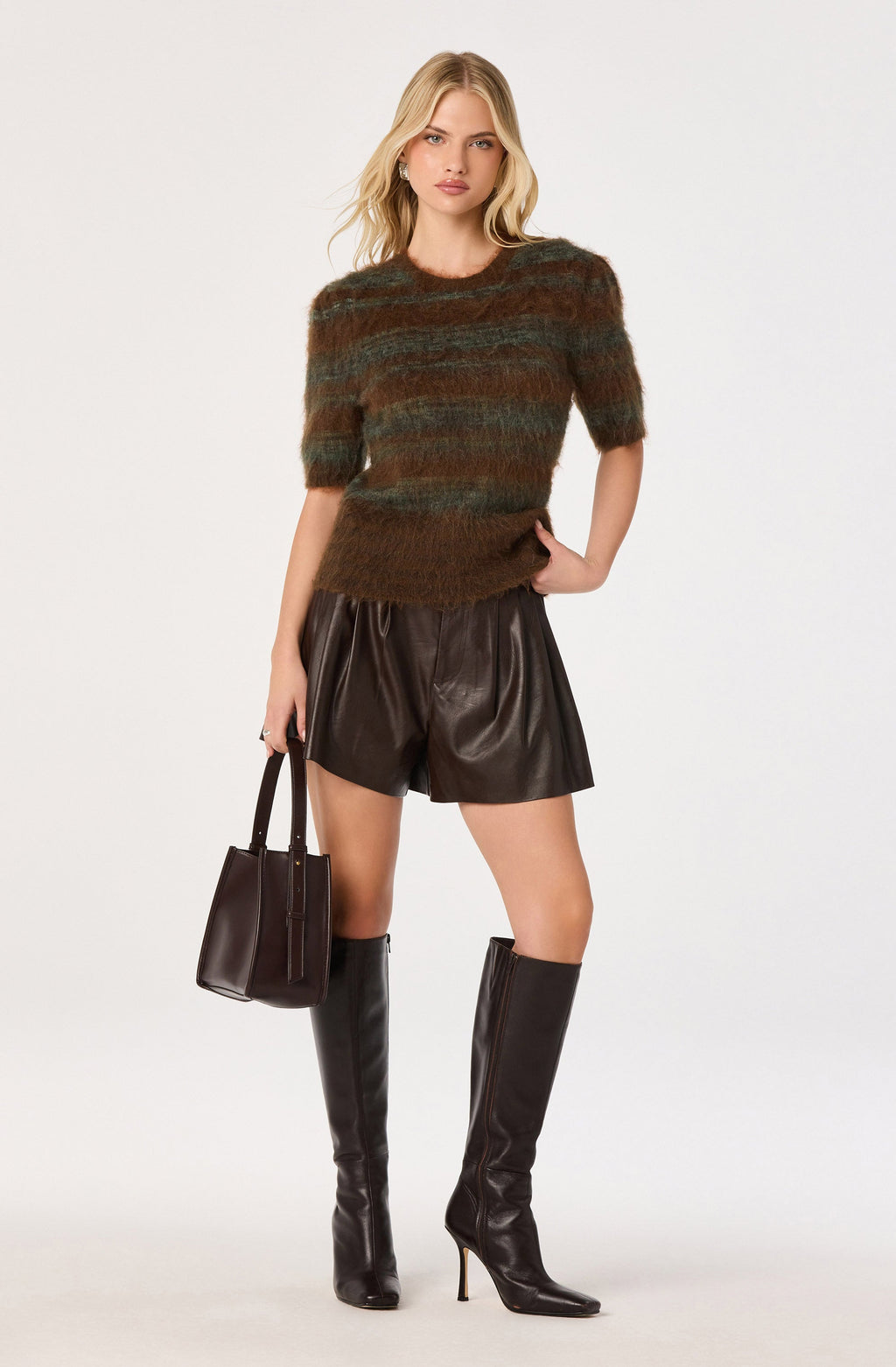 Jean Brushed Knit Striped Sweater