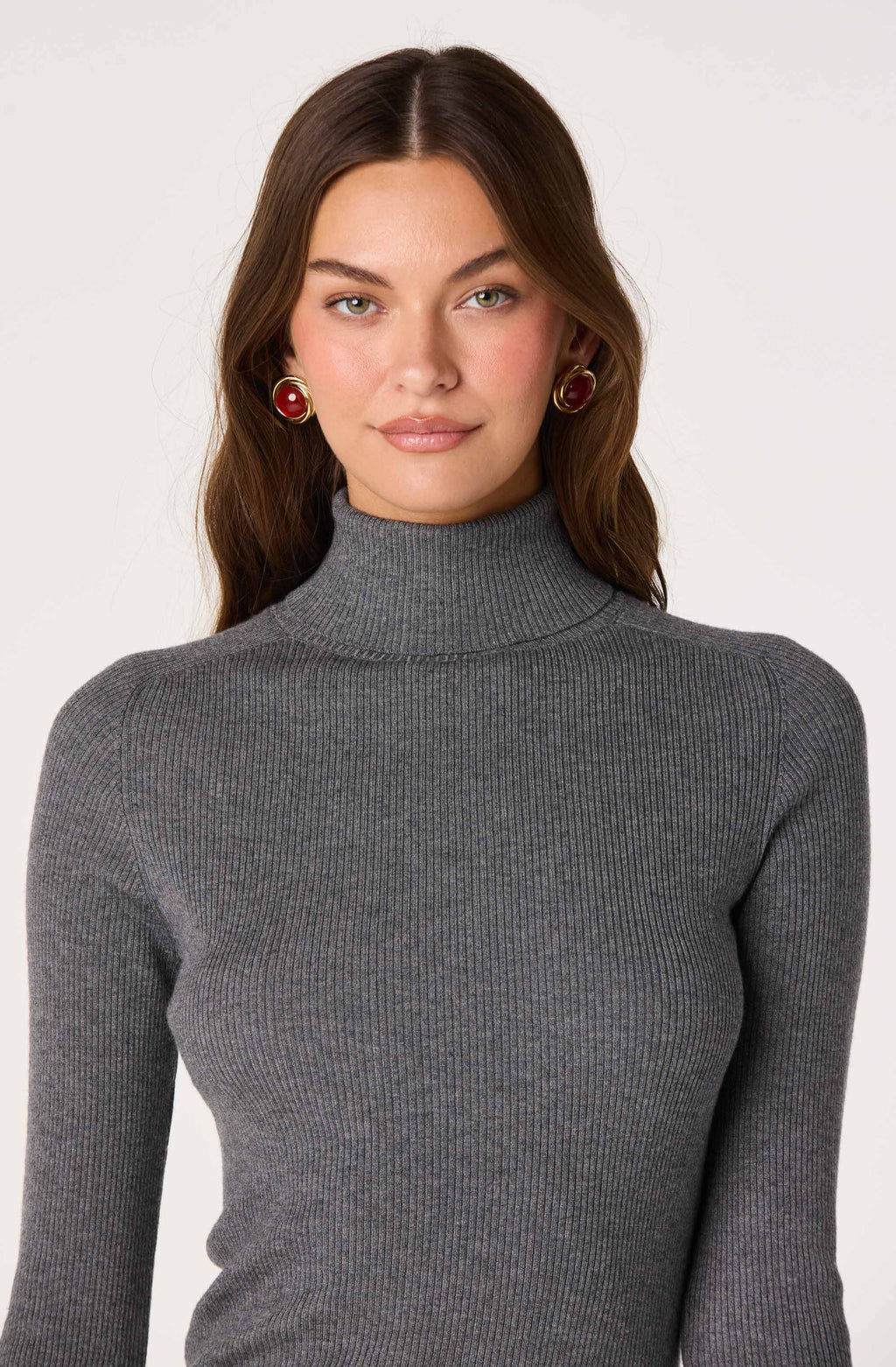 Vida Ribbed Knit Turtleneck Sweater