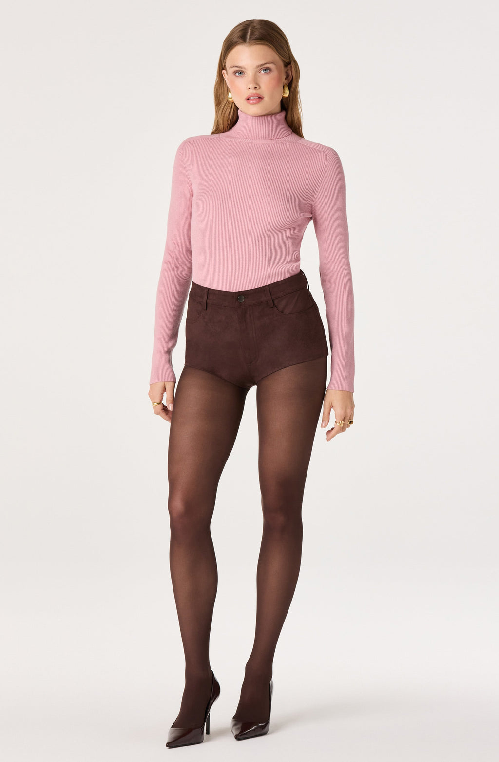 Vida Ribbed Knit Turtleneck Sweater