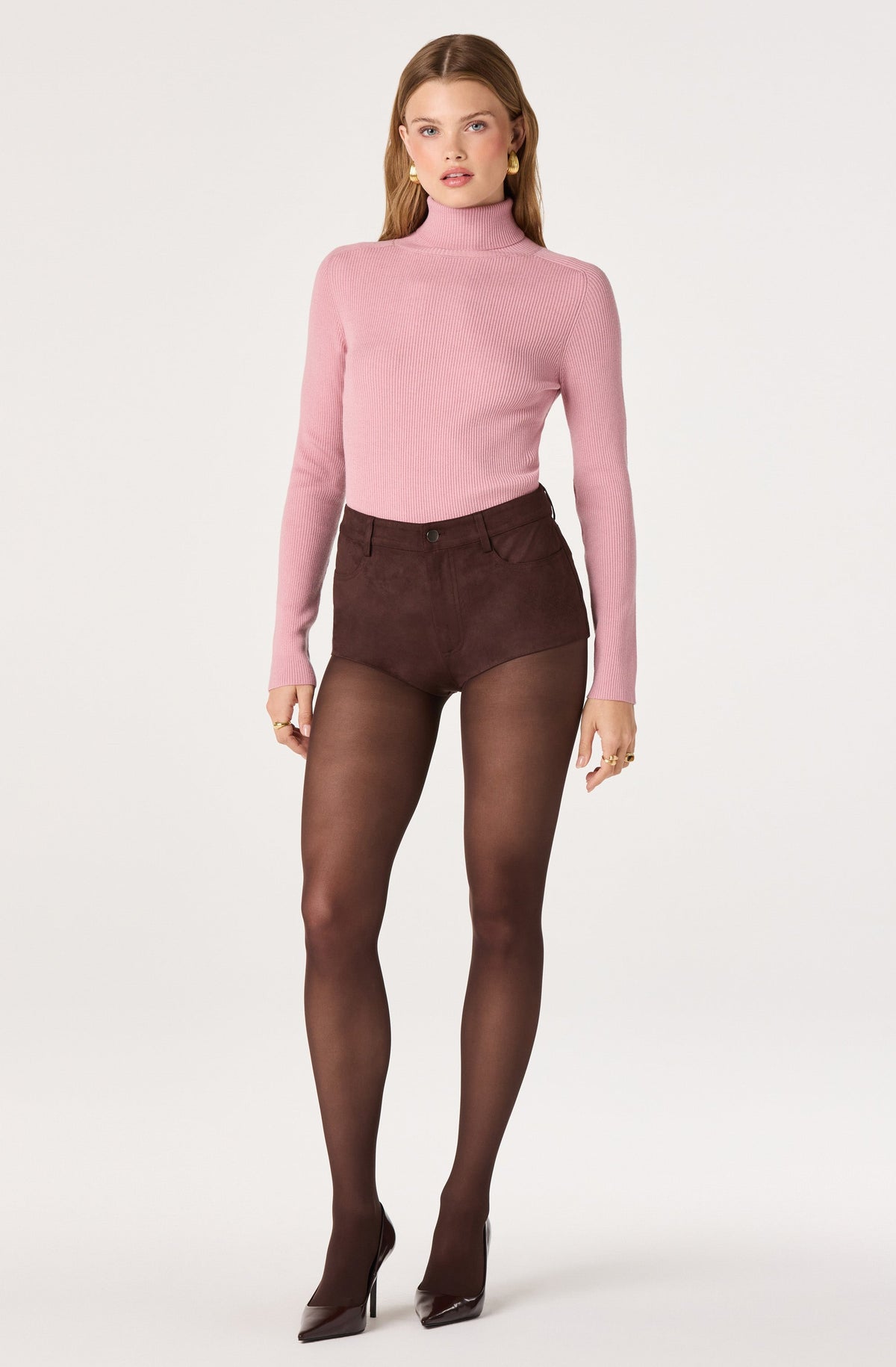 Vida Ribbed Knit Turtleneck Sweater