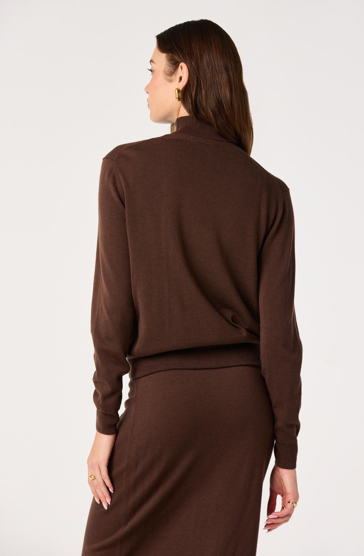 Kelly Faux Two-Piece Turtleneck Sweater