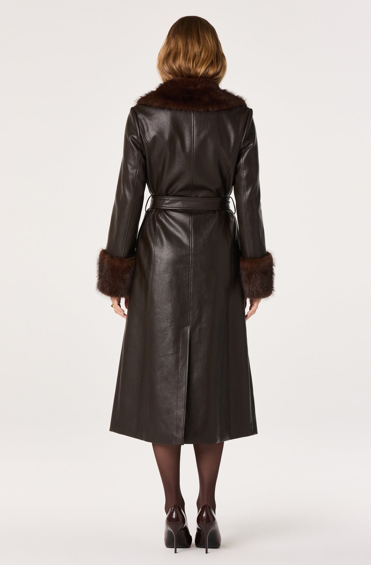 Wynter Faux Leather Trench Coat