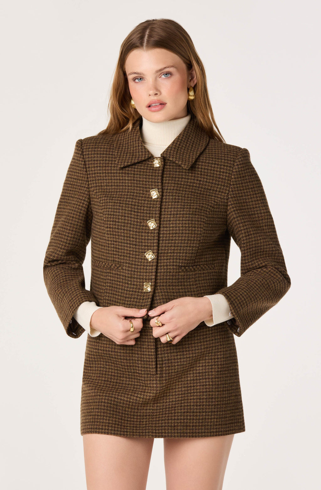 Latavia Faux Fur Tweed Cropped Jacket