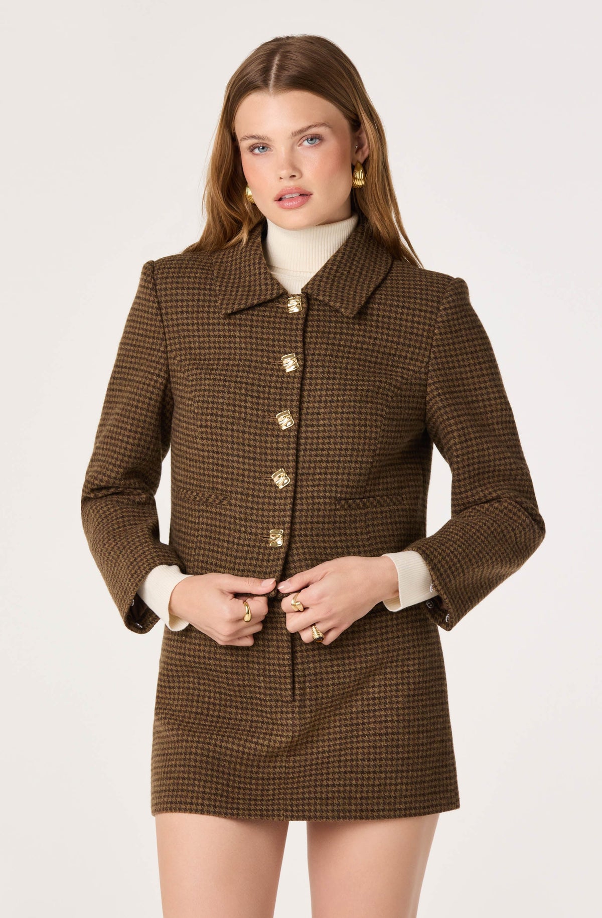 Latavia Faux Fur Tweed Cropped Jacket