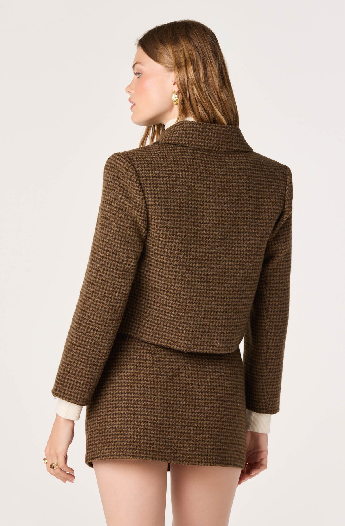 Latavia Faux Fur Tweed Cropped Jacket
