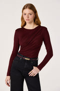Ciarda Ruched Faux Wrap Bodysuit