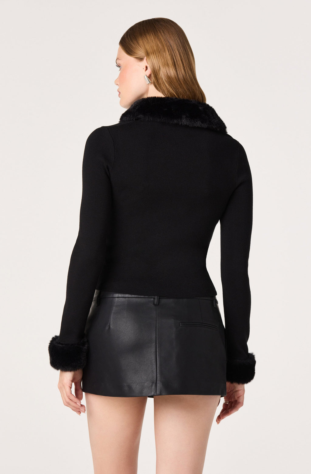 Kennedy Faux Fur Zip Sweater