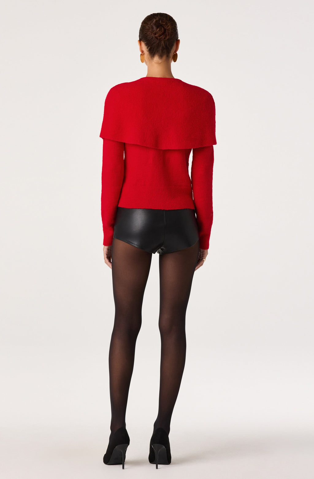 Maertisa Twist Wrap Panel Knit Sweater