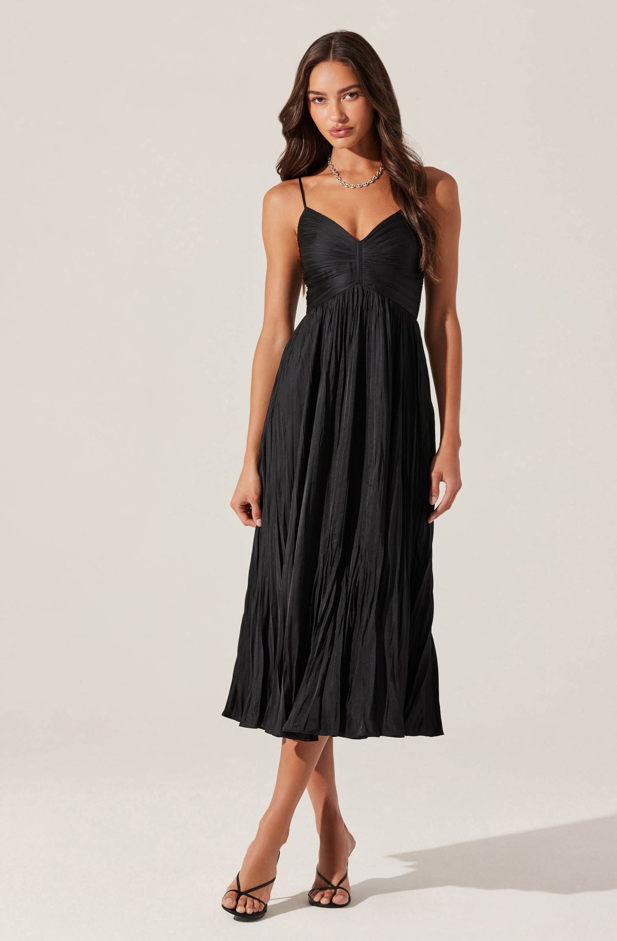 Maeve Pleated Midi Dress