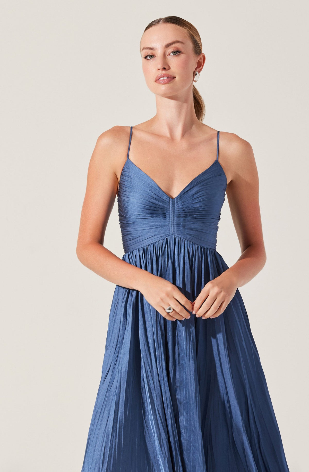 Maeve Pleated Midi Dress