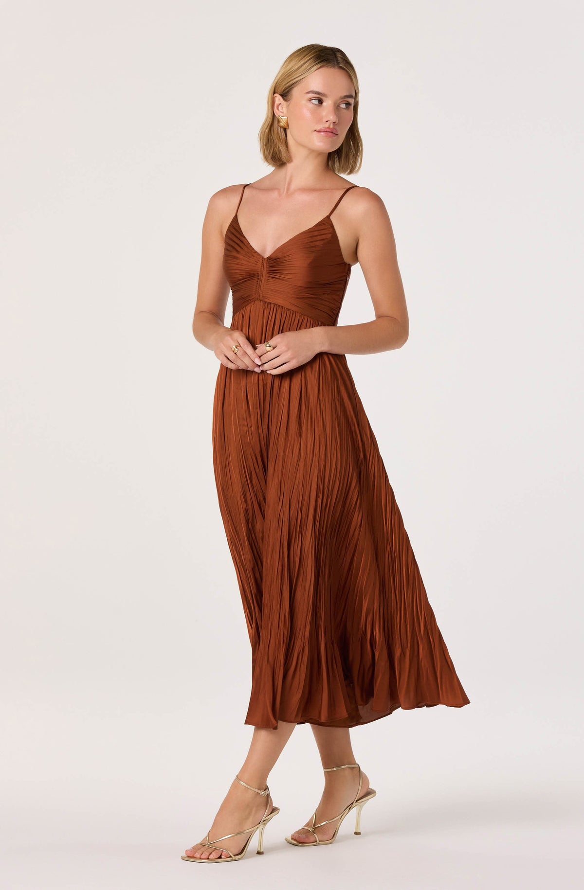Maeve Pleated Midi Dress