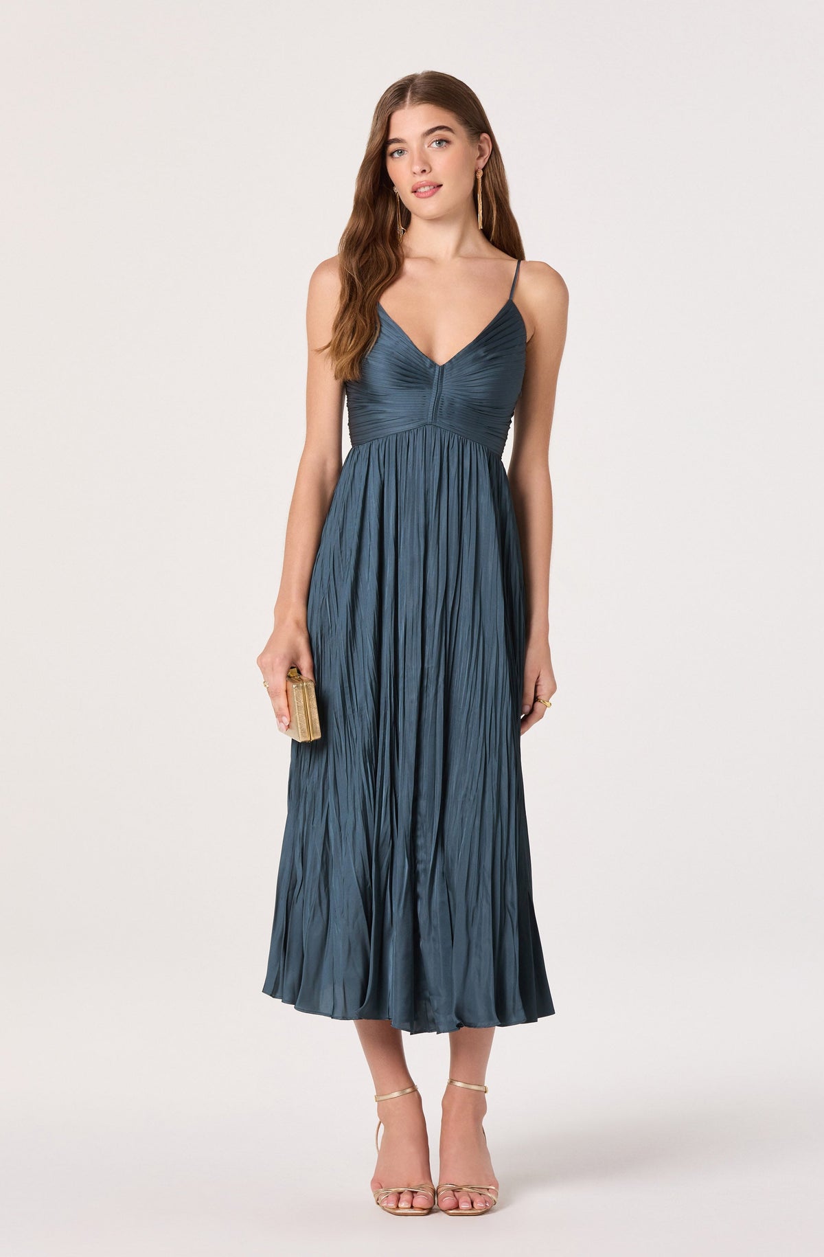 Maeve Pleated Midi Dress