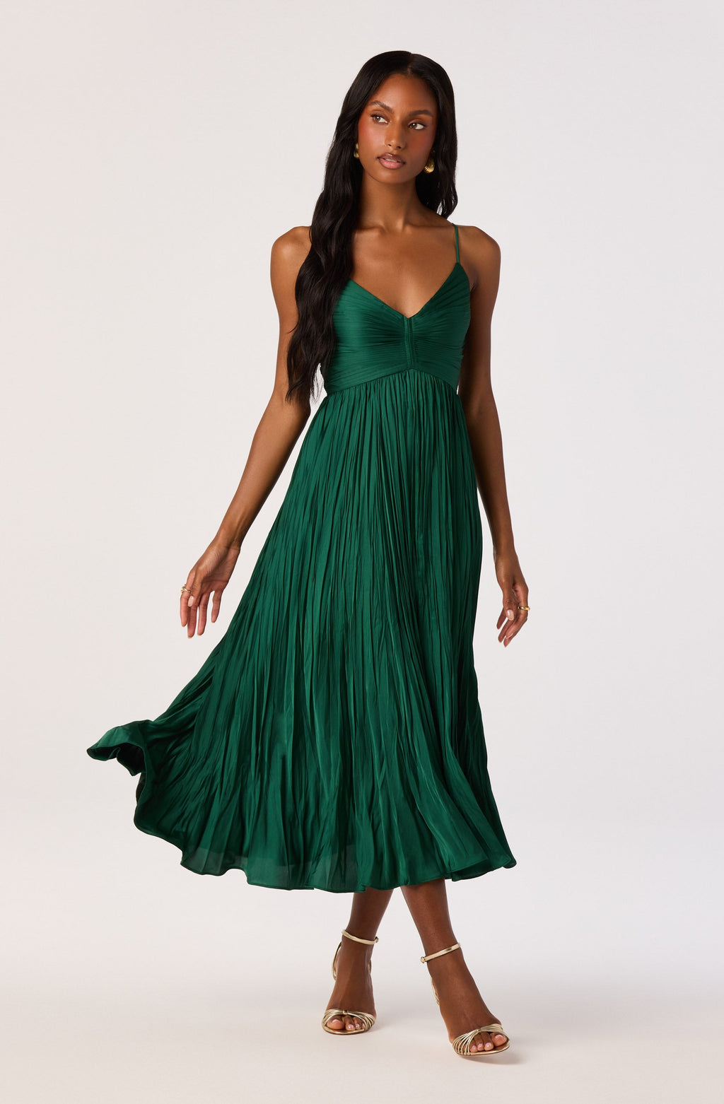 Maeve Pleated Midi Dress